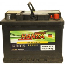 Автомобільний акумулятор Hanza 6СТ-60 R+ Gold Автомобільний акумулятор Hanza 6СТ-60 R+ Gold