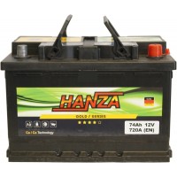 Автомобільний акумулятор Hanza 6СТ-74 R+ Gold