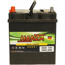 Автомобільний акумулятор Hanza 6СТ-42 L+ Jis Gold Автомобільний акумулятор Hanza 6СТ-42 L+ Jis Gold