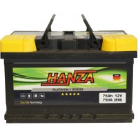 Автомобільний акумулятор Hanza 6СТ-75 R+ Platinum 