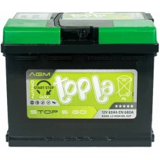 Автомобільний акумулятор Topla 6СТ-60 R+ Top AGM Stop & Go Автомобільний акумулятор Topla 6СТ-60 R+ Top AGM Stop & Go